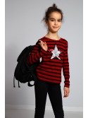 Burgundy Striped Sweater NDZ36039 - Online store - Boutique